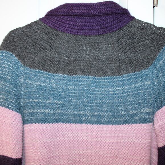 THEORY Floriane Land Multi Color Striped Long Cardigan | P Small - Picture 7 of 15